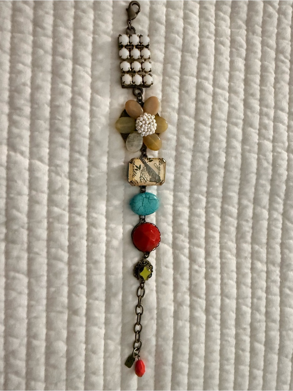 Multicolor Flower Bead Drop Bracelet - Women Jewelry